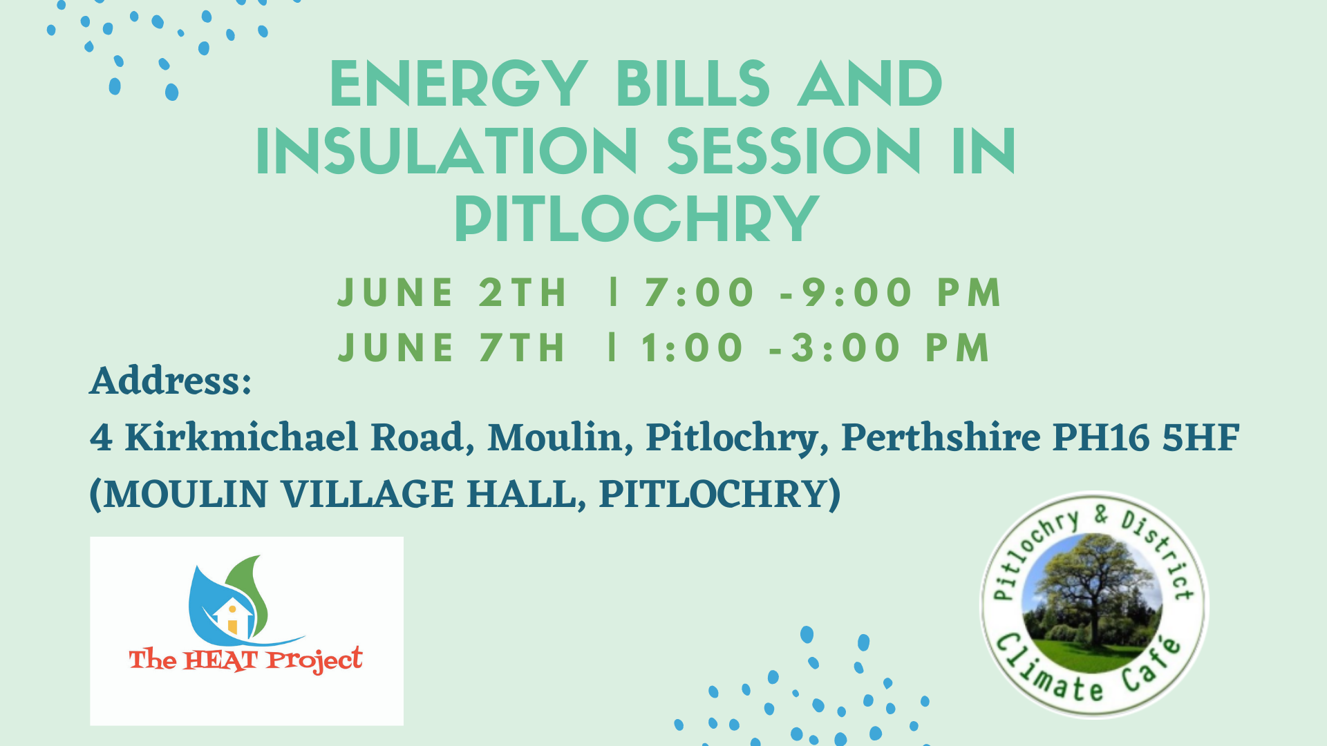 Energy bills and insulation session in Pitlochry